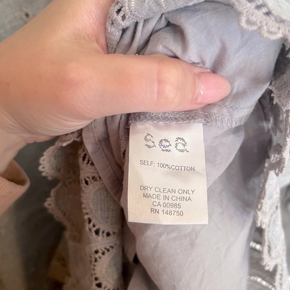 Sea New York Gray Eyelet Ruffled Mini Dress - Picture 8 of 9